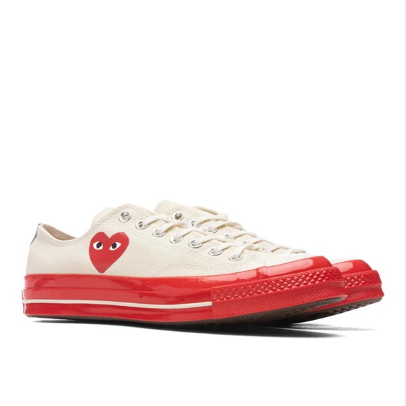 Comme Des Garcons Play Converse Limited edition chuck low 70 M8 W10 - Picture 3 of 12